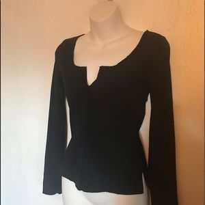Urban outfitters black ribbed long sleeve shirt